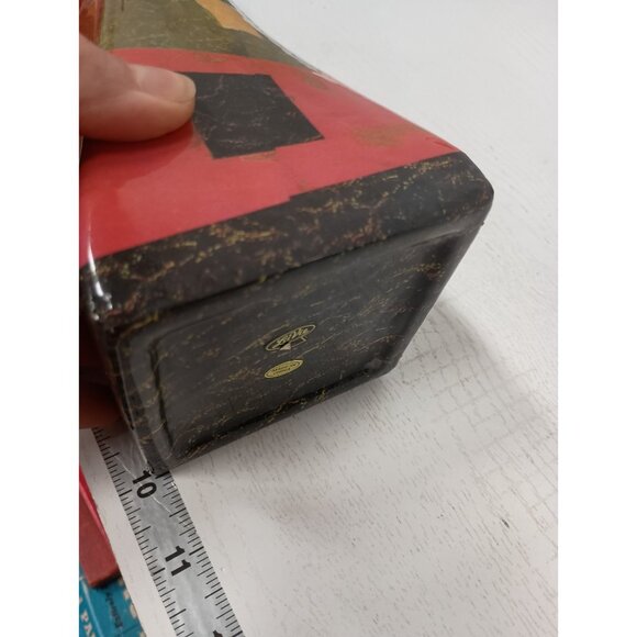 VTG Lavie Multicolor Ceramic Geometric Pattern Twisted Design Vase Art Decor - Picture 9 of 11